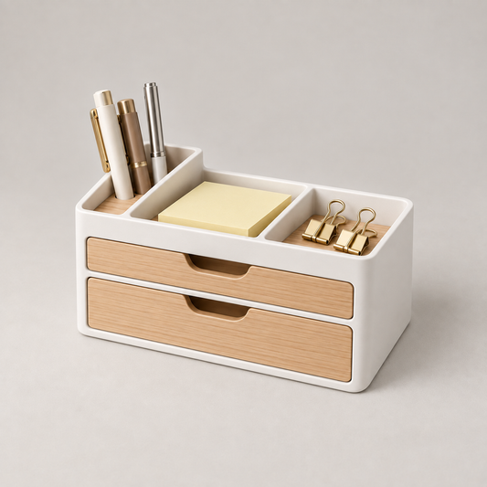 riuqlu® Premium Desktop Organizer with Dual Drawers